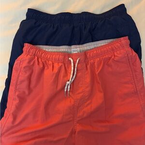 Croft & Barrow Navy and White Swim Shorts